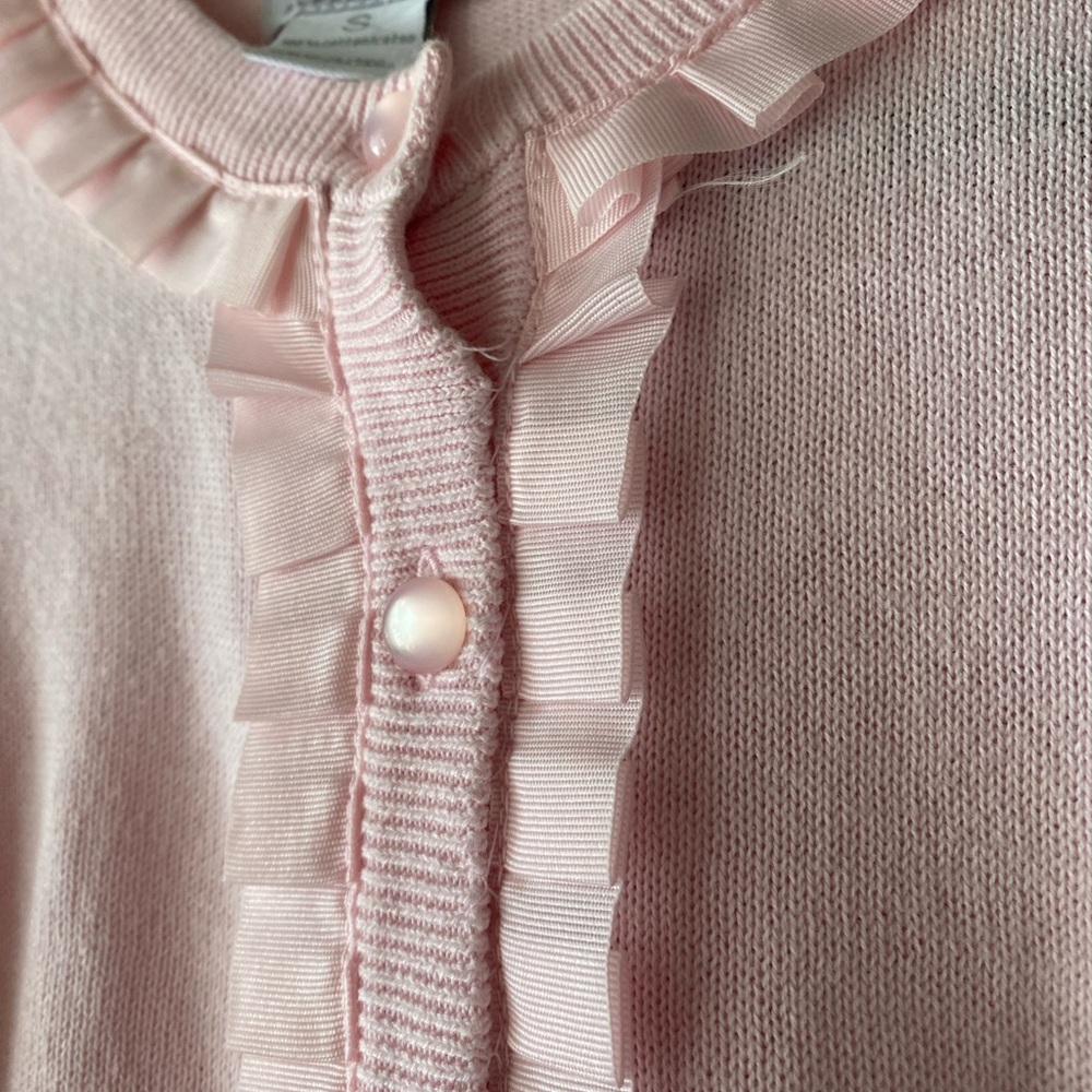 Alfred  Sung  Light Pink Ruffled Cardigan - Picture 5 of 5